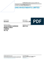 Ramzan & Sons Investments Limited: Annual Accounts Provided by Level Business For