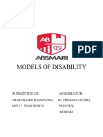 Models of Disability: Submitted By: Moderator