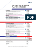 Postgraduate Fee Schedule (Malaysian Student) : Cyberjaya