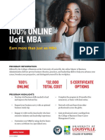 00% Online Uofl Mba: 00% Online 32,000 Total Cost 5 Certificate Options