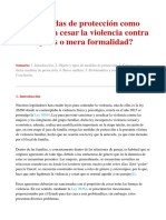 ¿Las Medidas de Protección Como Forma para Cesar La Violencia Contra Las Mujeres o Mera Formalidad?