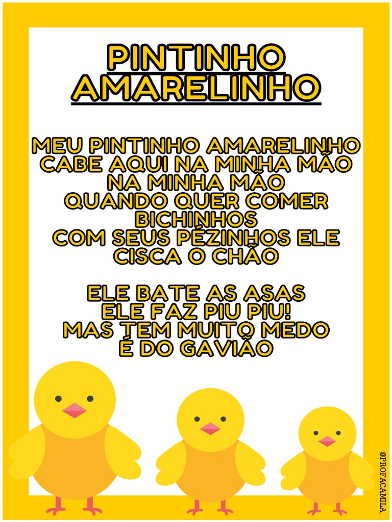 Projeto Musicalização - Pintinho Amarelinho | PDF