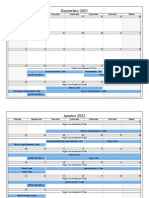 Calendário - Projeto Casa Residencial 