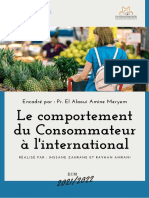 Rapport - Comportement Du Consommateur À L'international