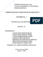 Informe de Teoria de Los Sistemas