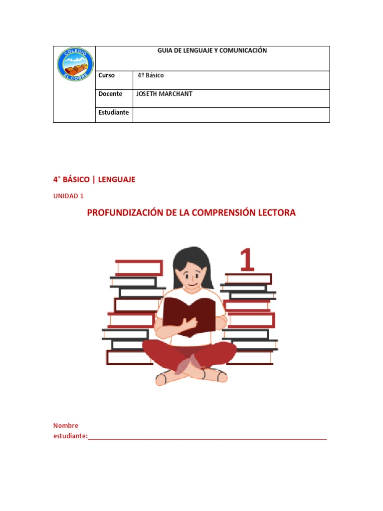 Guía de Lenguaje 4° Básico: Poemas | PDF | Artes del Lenguaje y ...