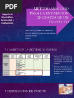 Método Análogo Para La Estimación de Costos Proyectos