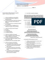 Instituto Francisco José de Caldas LENGUAJE - Prueba Diagnóstica Nombres y Apellidos: - Grado: 7º