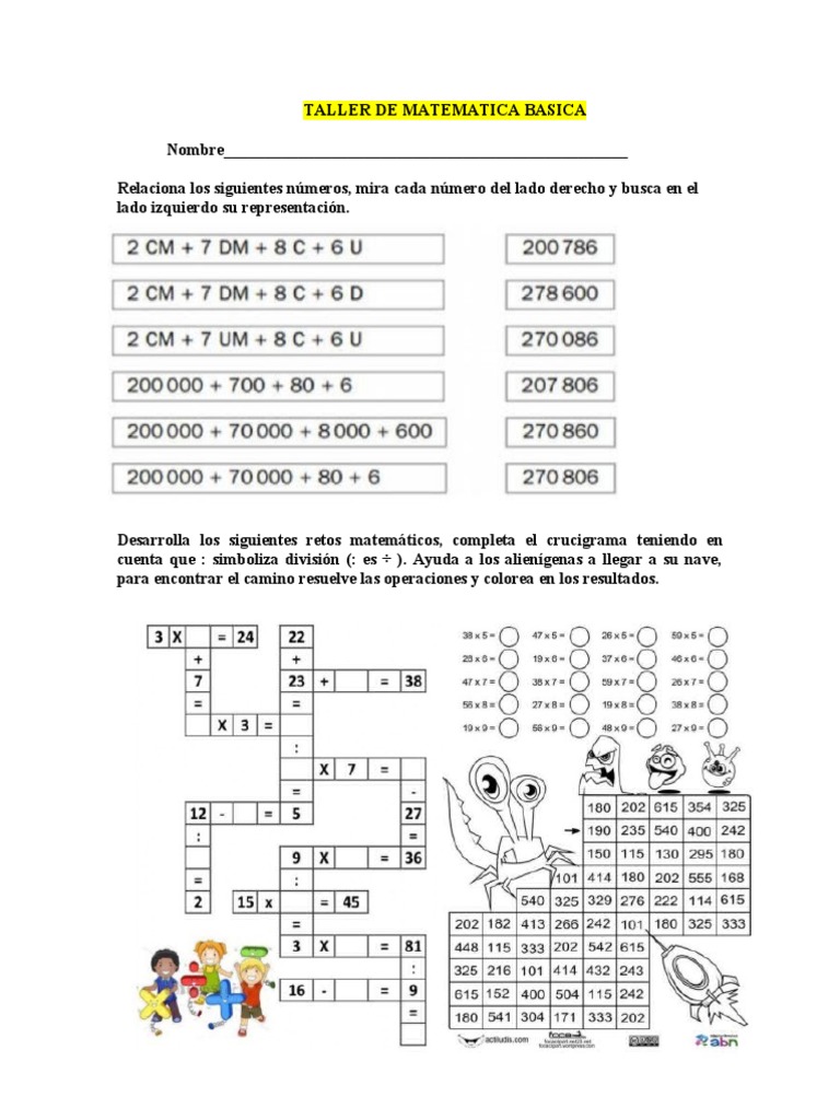 Taller de Matematica Basica | PDF | Métodos y materiales de enseñanza ...