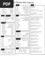 SymPy Cheatsheet