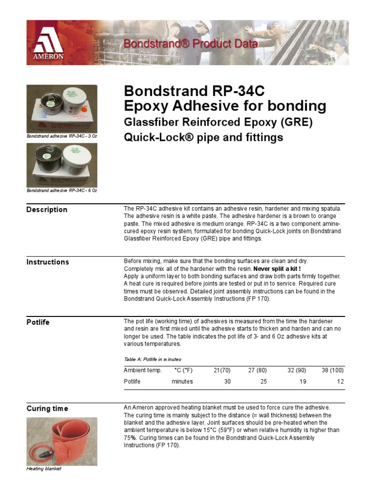 Bond Strand RP-34C Adhesive, PDF, Epoxy