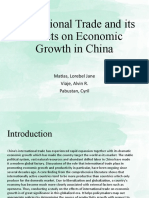 International Trade and Its Effects On Economic Growth in China