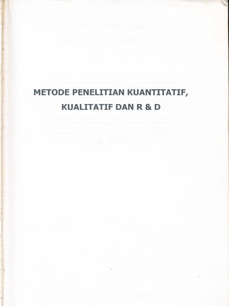 ファッションなデザイン Metode Penelitian Kuantitatif, Kualitatif, R&D | PDF 洋楽