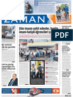 Dün Imamı Şehit Edenler, Bugün Imam-Hatipli Öğrencileri Yakıyor Zaman Gazetesi 29/05/2011