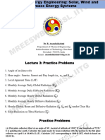 Renewable Energy Engineering: Solar, Wind and Biomass Energy Systems Practice Problems