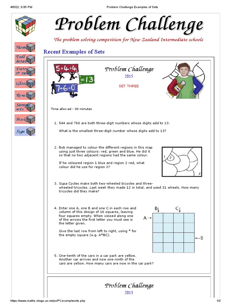 Problem Challenge Examples of Sets | PDF | Mathematics