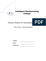 Practice Report Template of Automation Major Recognition - 39