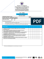 Philippine Teacher Rating Sheet