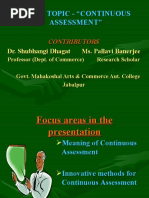 Download Continuous Assessment - Ppt by shubhangidhagat SN56810464 doc pdf