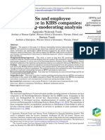 Hpwss and Employee Performance in Kibs Companies: A Mediating - Moderating Analysis
