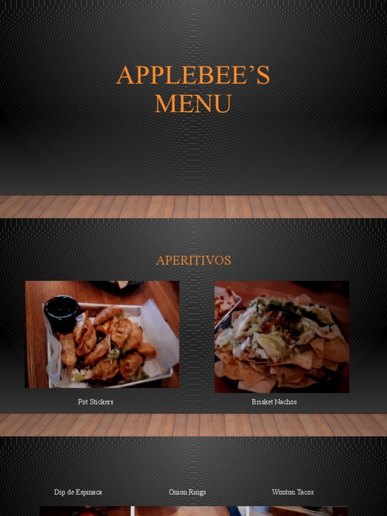 Applebee's Menu PDF