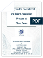 Clear Exam Talent Acquisition Process Study