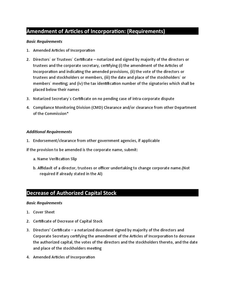 SEC Amendment Requirements Overview | PDF