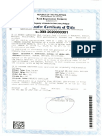 Transfer Certificate of Title No. 088-2020000301