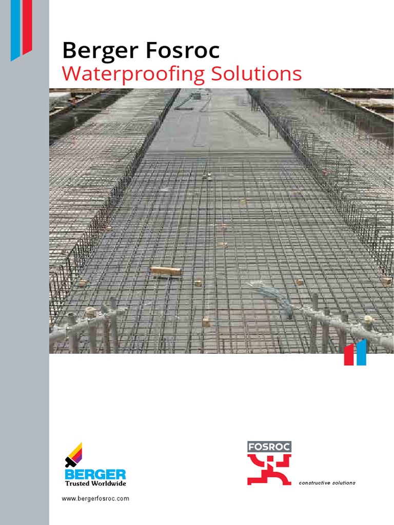 Berger Fosroc Waterproofing Solutions PDF Concrete Adhesive