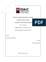 Instituto Superior de Artes E Cultura Faculdade de Estudos Da Cultura Licenciatura em Gestão e Estudos Culturais