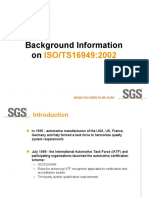 Background Information On: ISO/TS16949:2002
