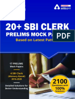 20+ SBI Clerk Prelims: Mock Papers Practice Book