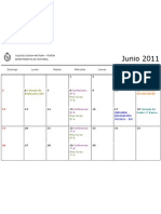 Calendario Pastoral JUNIO 2011