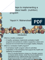 UAS-Implementing Workplace Health 9nutrition) Program