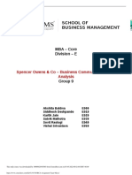 Spencer Owens & Co - Business Communication and Analysis: MBA - Core Division - E