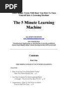 Download The 5 Minute Learning Machine by Tom Kerrigan SN56814491 doc pdf