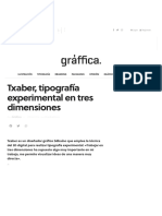 Txaber, tipografía experimental en tres dimensiones