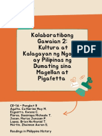 CE 1A - Group 9 - Kolaboratibong Gawaian 2 Kultura at Kalagayan NG Ngayon Ay Pilipinas NG Dumating Sina Magellan at Pigafetta