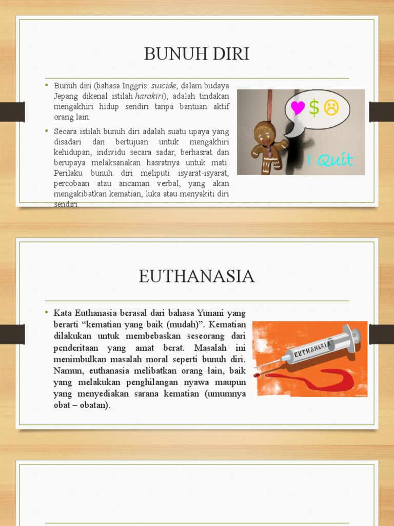 Pengertian Bunuh Diri Dan Euthanasia | PDF