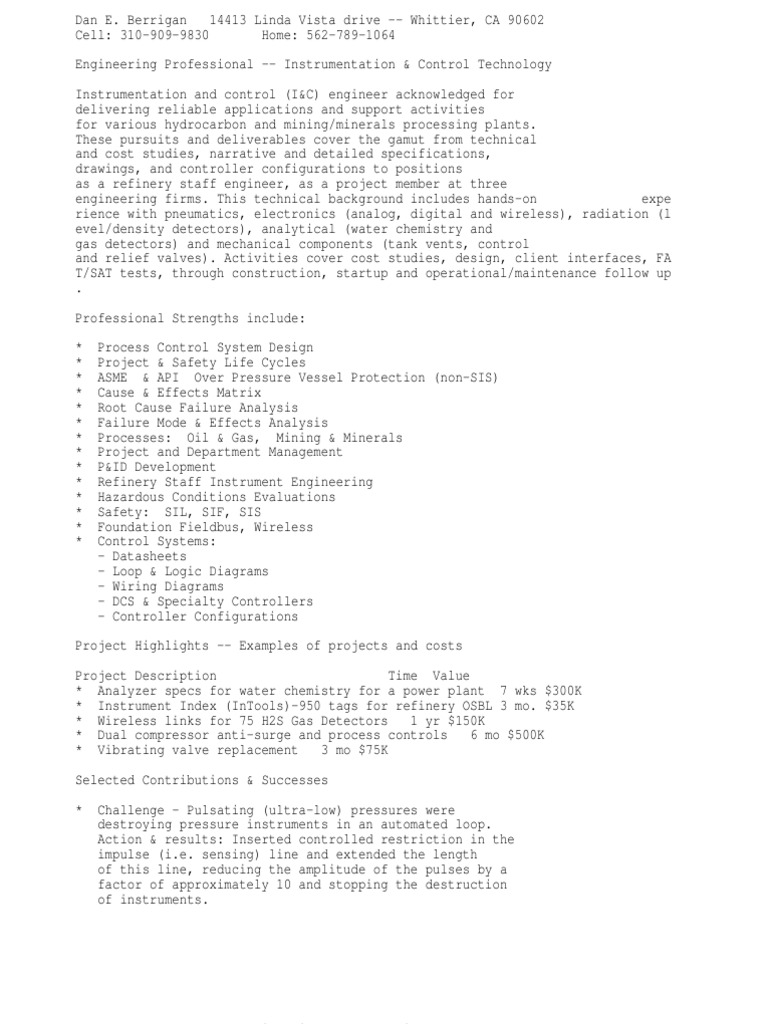 Principal I&C Engineer or Principal Instrumentation and Control | PDF ...