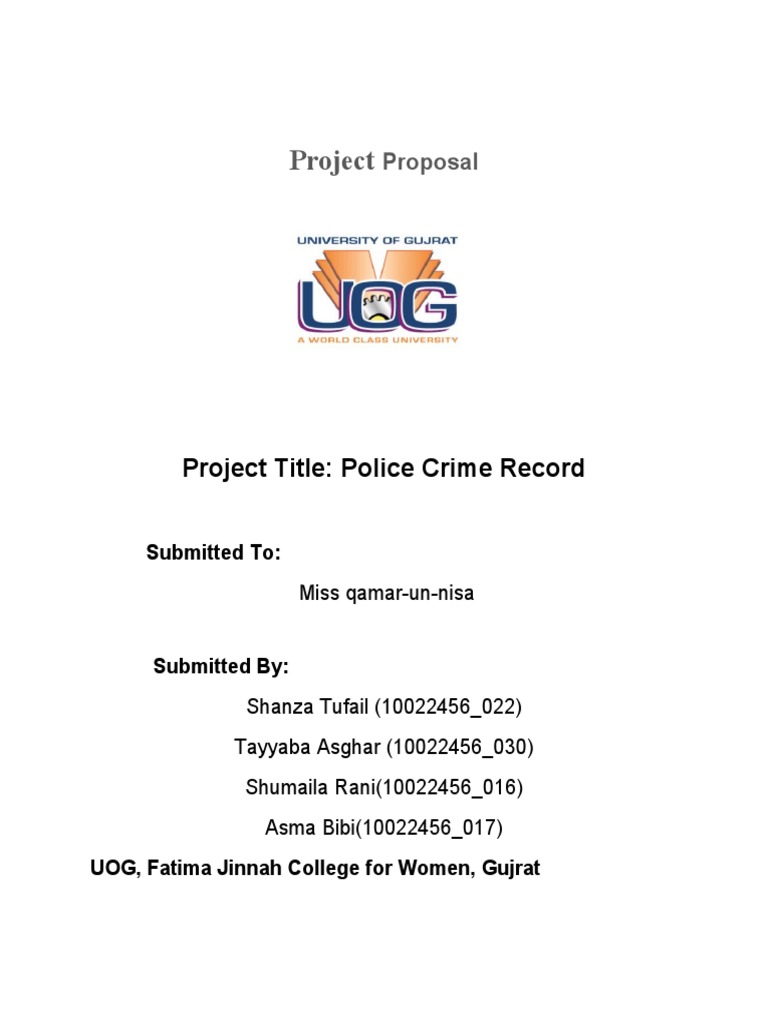 Project: Project Title: Police Crime Record | PDF