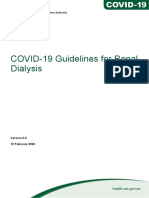 COVID-19 Guidelines For Renal Dialysis: 10 February 2022