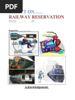 Railway Reservation: Projct On