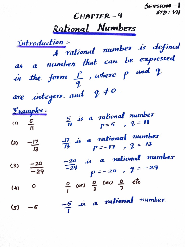 Five Rational Numbers Explained | PDF | Rational Number | Integer