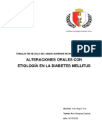 Alteraciones Orales Con Etiología en La Diabetes Mellitus