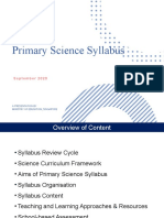 2023 Primary Science Syllabus Overview
