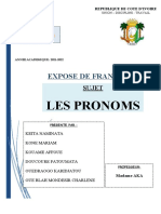 EXPOSE Les Pronoms