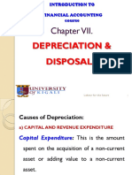 Chapt Vii. Depreciation Disposals