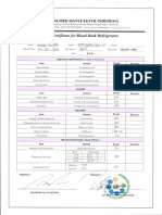 Sertifikat Tes Blood Bank Refrigerator