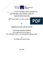 Termination Of Construction Contracts And The Related Application Of Liquidated Damages يقافتلاا ضيوعتلا قيبطت نم هب قلعتي امو دييشتلا دوقع يف خسفلا